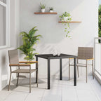 Garten Stapelstühle 2 pcs Grau und Braun 54 x 56 x 90 cm
