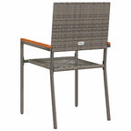 Garten Stapelstühle 2 pcs Grau und Braun 54 x 56 x 90 cm