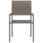 Garten Stapelstühle 2 pcs Grau und Braun 54 x 56 x 90 cm