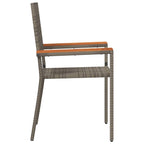Garten Stapelstühle 2 pcs Grau und Braun 54 x 56 x 90 cm
