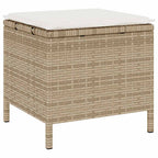 Garten Essgruppe Beige Poly-Rattan