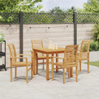 Esszimmerstuhl 4 pcs Braun 62 x 55 x 94 cm Massivholz Teak