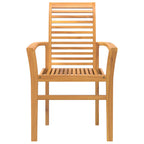 Esszimmerstuhl 4 pcs Braun 62 x 55 x 94 cm Massivholz Teak