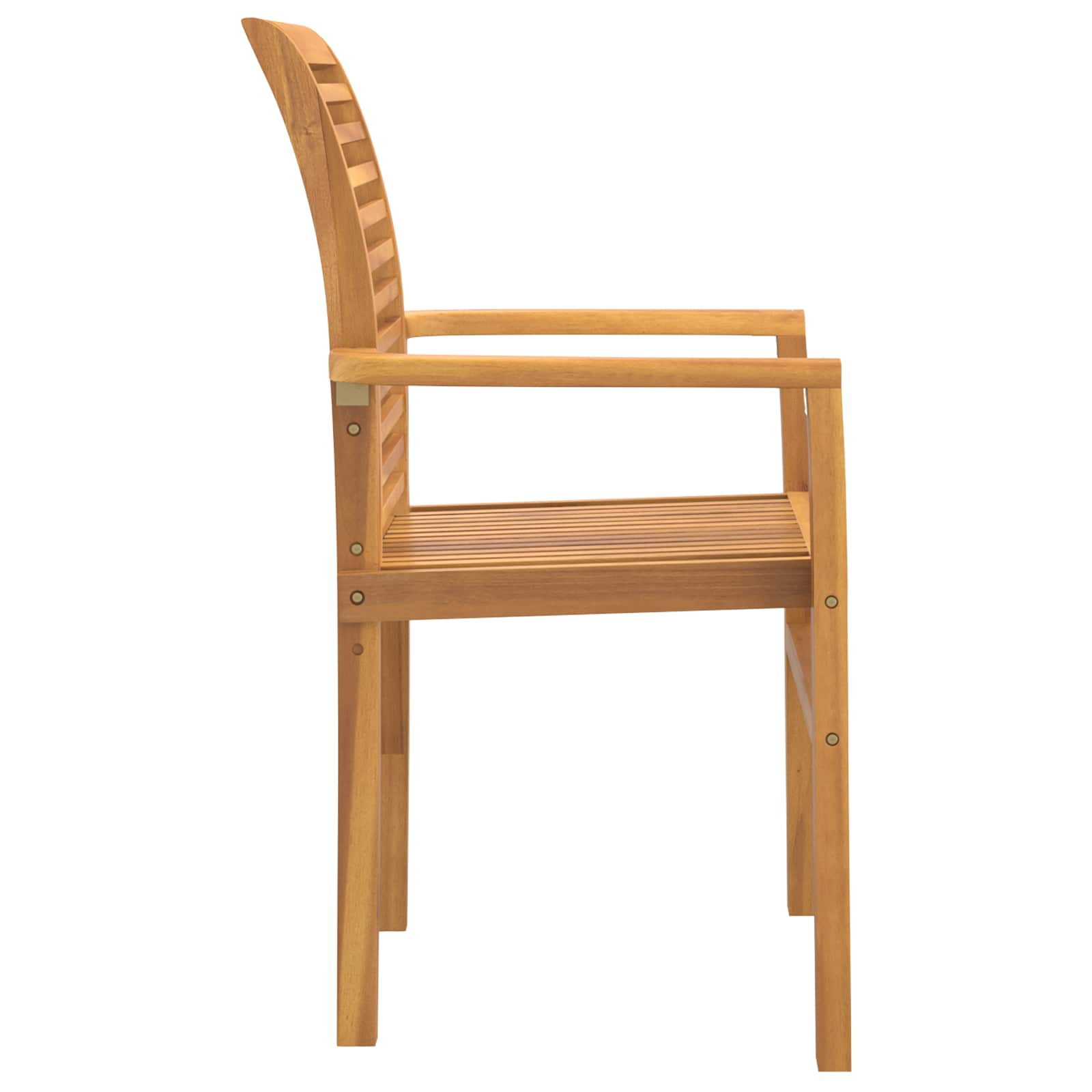 Esszimmerstuhl 4 pcs Braun 62 x 55 x 94 cm Massivholz Teak