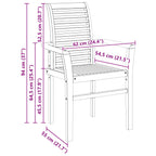 Esszimmerstuhl 4 pcs Braun 62 x 55 x 94 cm Massivholz Teak