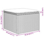 Gartensofa-set mit Kissen 4 pcs Grau Poly-Rattan