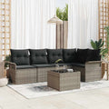 Gartensofa-set mit Kissen 6 pcs Poly-Rattan