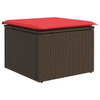 Gartensofa-set mit Kissen 8 pcs Braun Poly-Rattan