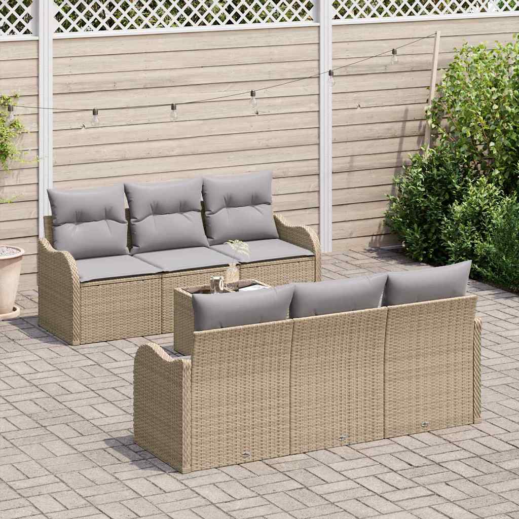 Gartensofa-set Beige 55 x 55 x 37 cm Poly-Rattan