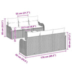 Gartensofa-set Beige 55 x 55 x 37 cm Poly-Rattan