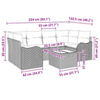 Gartensofa-set Beige 55 x 55 x 37 cm Poly-Rattan