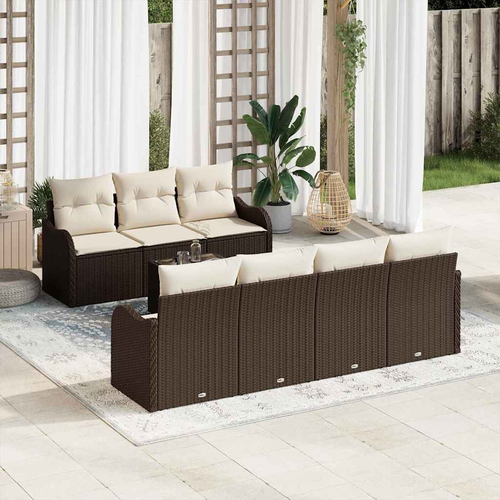Gartensofa-set Braun 55 x 55 x 37 cm Poly-Rattan