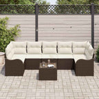 Gartensofa-set Braun 55 x 55 x 37 cm Poly-Rattan
