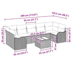 Gartensofa-set Braun 55 x 55 x 37 cm Poly-Rattan