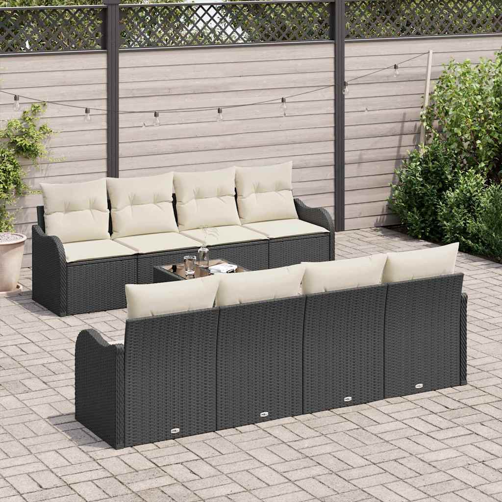Gartensofa-set Schwarz 55 x 55 x 37 cm Poly-Rattan