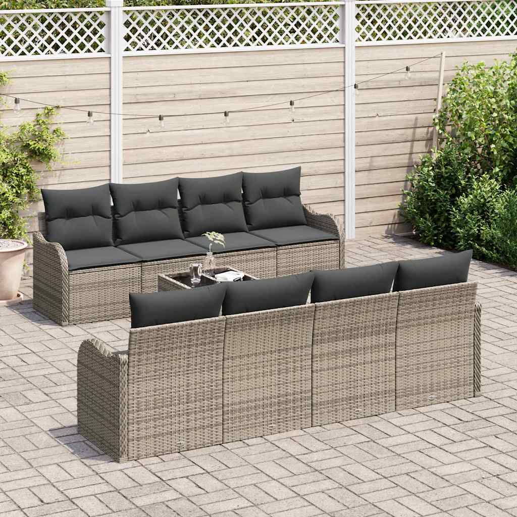 Gartensofa-set Grau 55 x 55 x 37 cm Poly-Rattan