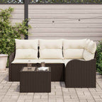 Gartensofa-set Braun Poly-Rattan