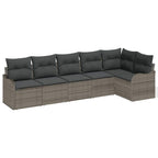 Gartensofa-set Grau Poly-Rattan