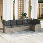Gartensofa-set Hellgrau Poly-Rattan