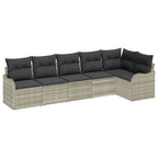 Gartensofa-set Hellgrau Poly-Rattan