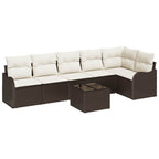 Gartensofa-set Braun Poly-Rattan
