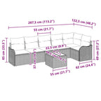 Gartensofa-set Braun Poly-Rattan