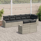 Gartensofa-set Hellgrau Poly-Rattan