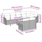 Gartensofa-set Schwarz Poly-Rattan