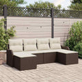 Gartensofa-set Braun Poly-Rattan