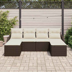 Gartensofa-set Braun Poly-Rattan