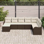Gartensofa-set Braun Poly-Rattan