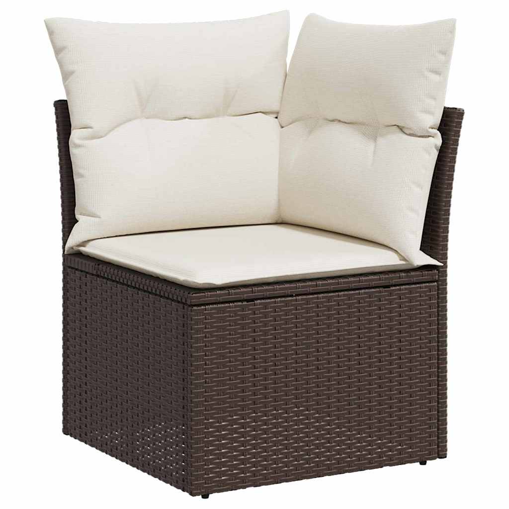 Gartensofa-set 9 pcs Braun Poly-Rattan