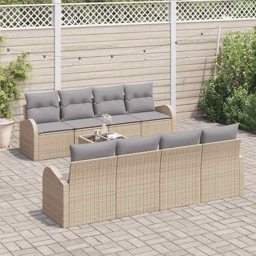 Gartensofa-set Beige 55 x 55 x 37 cm Poly-Rattan