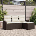 Gartensofa-set Braun Poly-Rattan