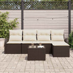 Gartensofa-set Braun Poly-Rattan