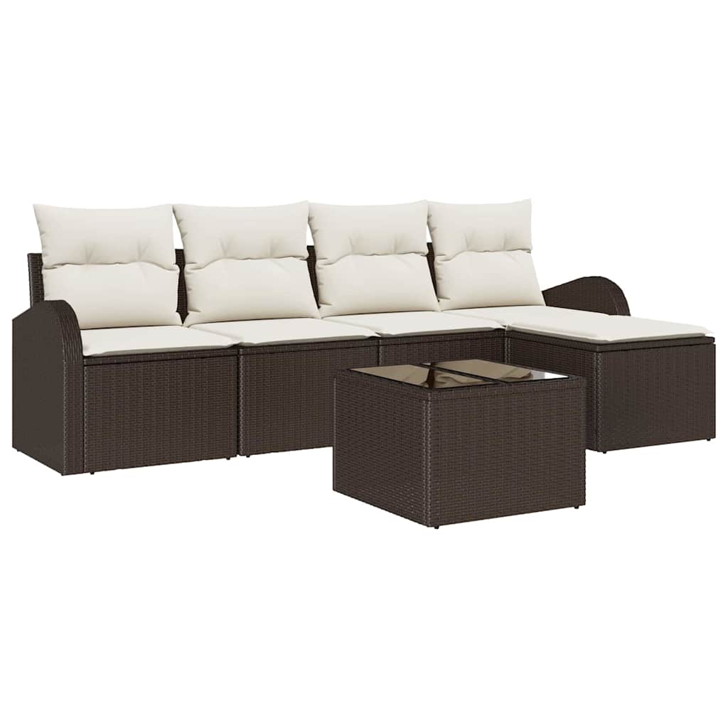 Gartensofa-set Braun Poly-Rattan