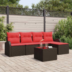 Gartensofa-set Braun Poly-Rattan