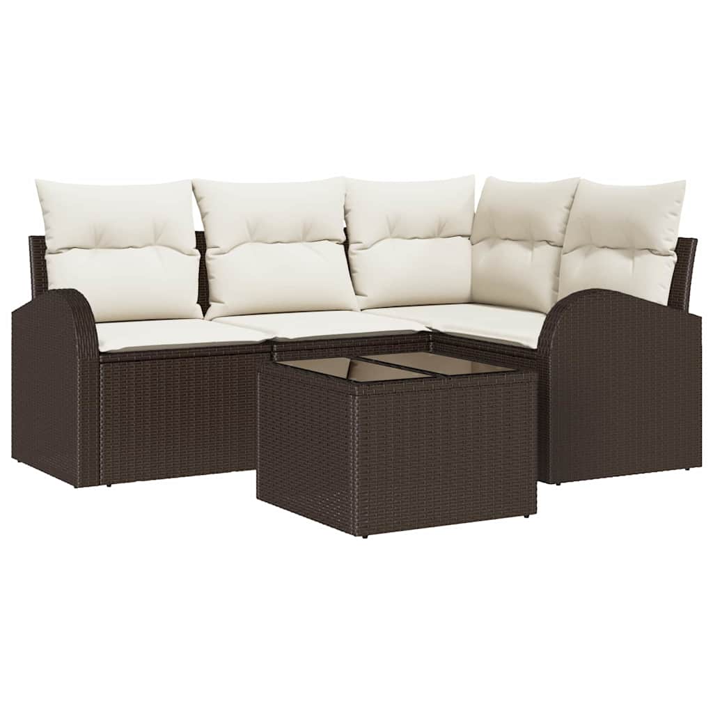 Gartensofa-set Braun Poly-Rattan