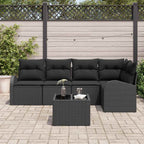 Sofa Set mit Kissen Schwarz Polyester