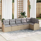 Gartensofa-set Beige Poly-Rattan