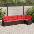 Gartensofa-set Braun Poly-Rattan
