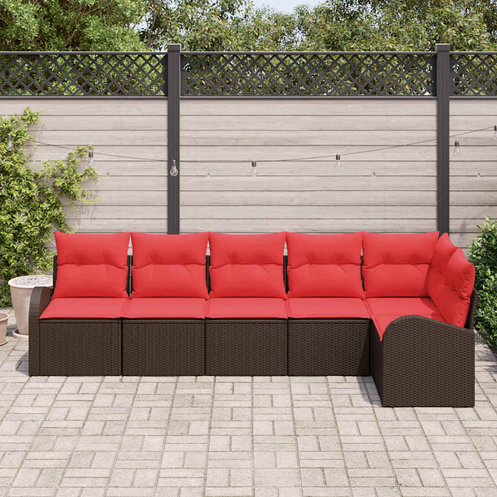 Gartensofa-set Braun Poly-Rattan