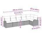 Gartensofa-set Braun Poly-Rattan