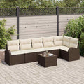Gartensofa-set Braun Poly-Rattan