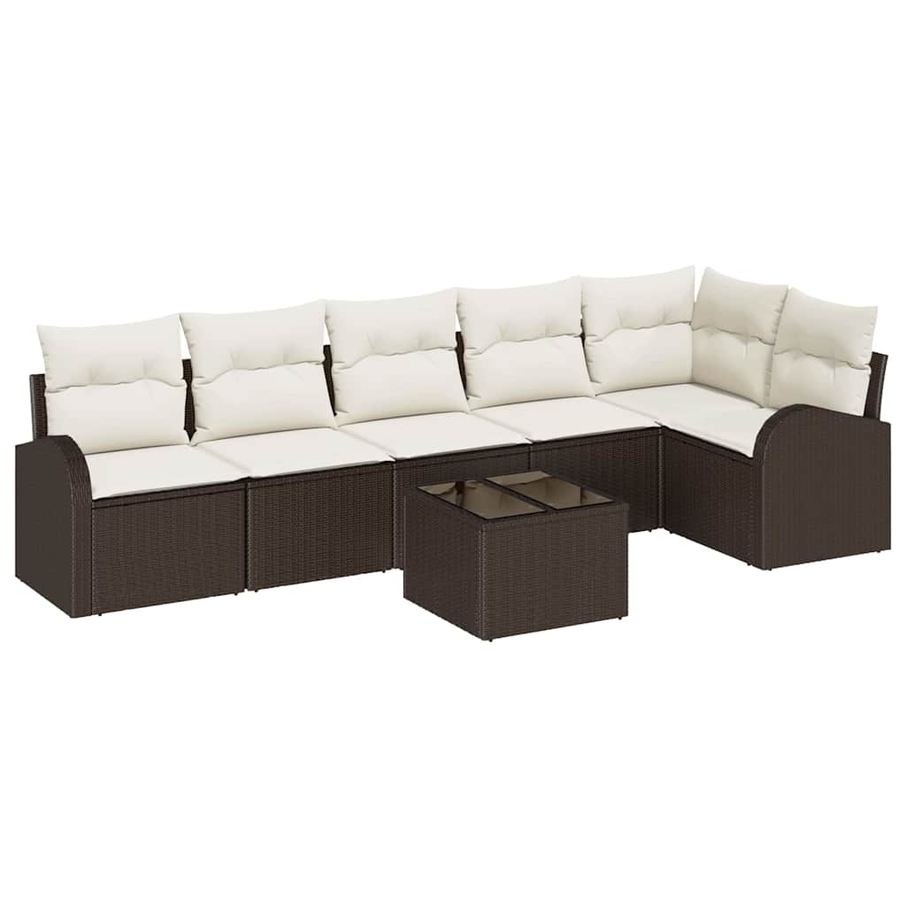 Gartensofa-set Braun Poly-Rattan
