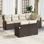 Gartensofa-set Braun Poly-Rattan