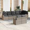 Gartensofa-set 8 pcs Poly-Rattan