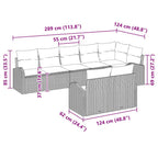 Gartensofa-set Beige und Creme 55 x 55 x 37 cm Poly-Rattan