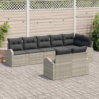 Gartensofa-set Hellgrau 55 x 55 x 37 cm Poly-Rattan