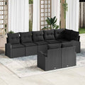 Gartensofa-set 8 pcs Poly-Rattan